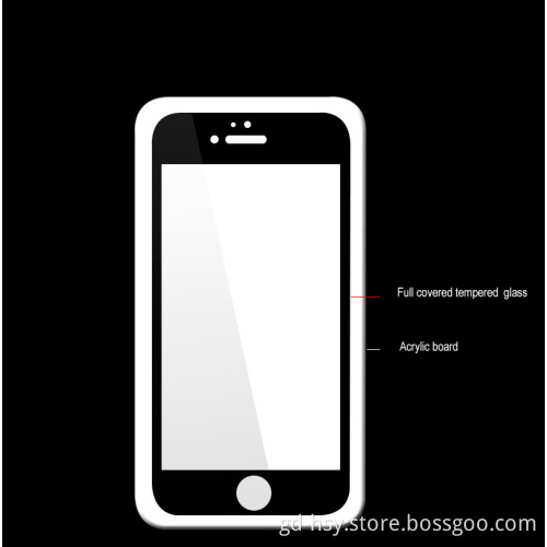 Full Coverage Screen Protector With Acrylic Board for iPhone,2.5D Shin-Etsu Oil Asahi Glass Screen Protector for iPhone 6/6S